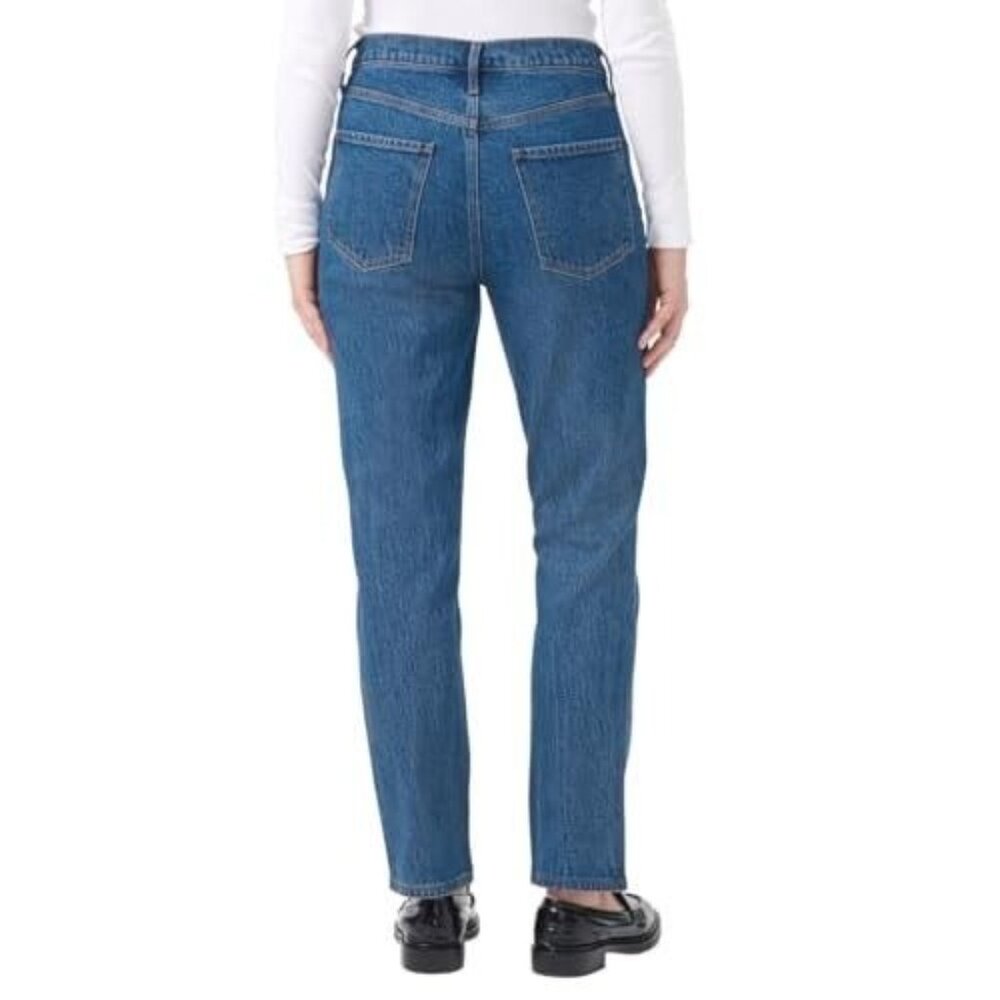 Kirkland Signature Women 8 High Rise Straight Leg Jeans Denim Pants Inseam 30"